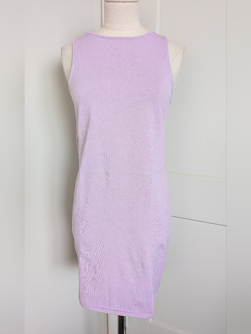 Babaton Aritzia Lilac Purple Knit Sleeveless Mini Dress XXS